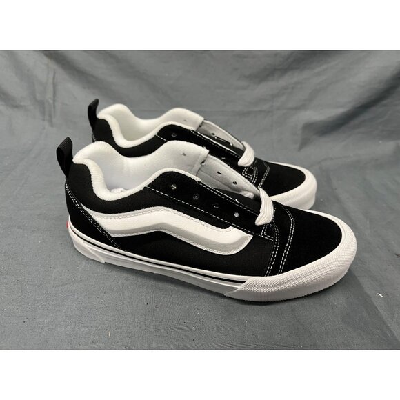 Vans Kids Knu Skool Sneakers Stripe Black White Size 1 NEW NO BOX! - Picture 9 of 11